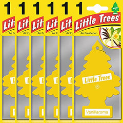 Little Trees Air Freshener Tree MTZ01 Vanillaroma Fragrance For Car Home Boat Caravan - Six Pack