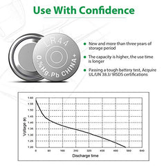 LiCB 20 PCS LR44 AG13 357 303 SR44 A76 Battery 1.5V Button Coin Cell Batteries for Small Electronics
