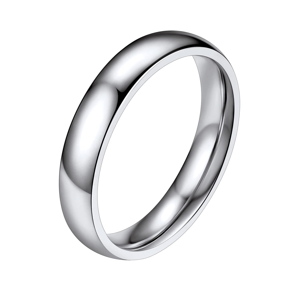 PROSTEEL Stacking Ring 4mm Engagement Ring Simple Wedding Band