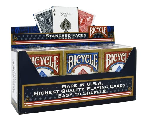 Bicycle Gold Standard Playing Cards - 12 Decks, Air Cushion Finish, Iconic International Rider Back Design, Standard Index, Superb Handling and Durability