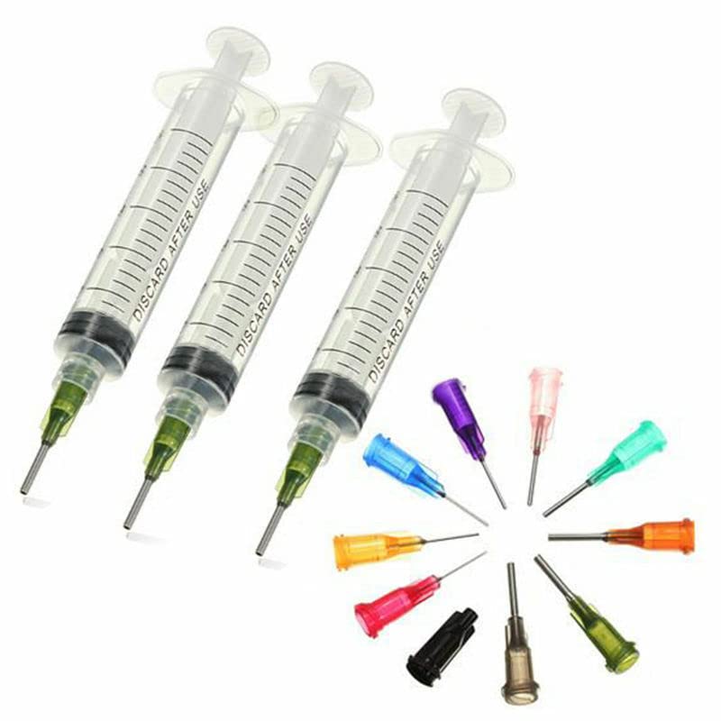 Dispensers Applicator Syringes Set, 10ml Dispensing Syringes With Dispensing Needles And Caps for DIY Quilling, Acrylic Painting, Oiler Bottle, Craft, Artwork Hobbies