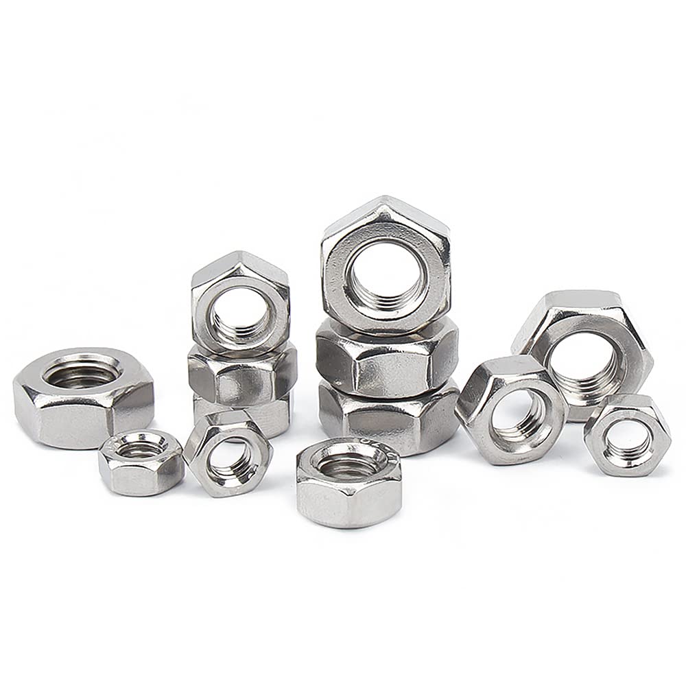 M3 304 Stainless Steel Nyloc Lock Nut,3mm Self Nylock Locking Nuts with Nylon Inserts (Pack of 20)