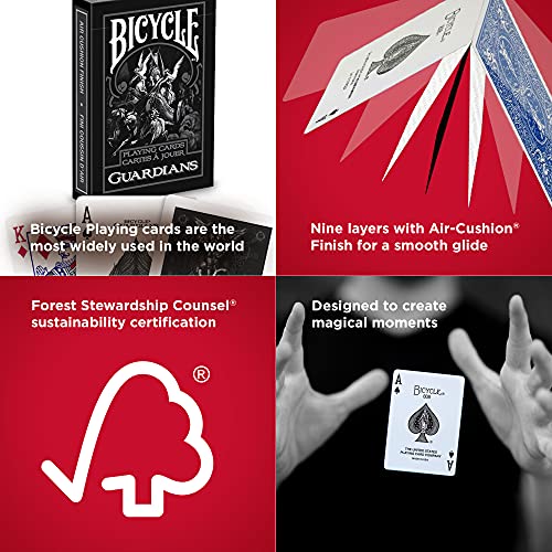 Bicycle Guardians Playing Cards - 1 Deck, Air Cushion Finish, Professional, Superb Handling & Durability, Great Gift For Card Collectors