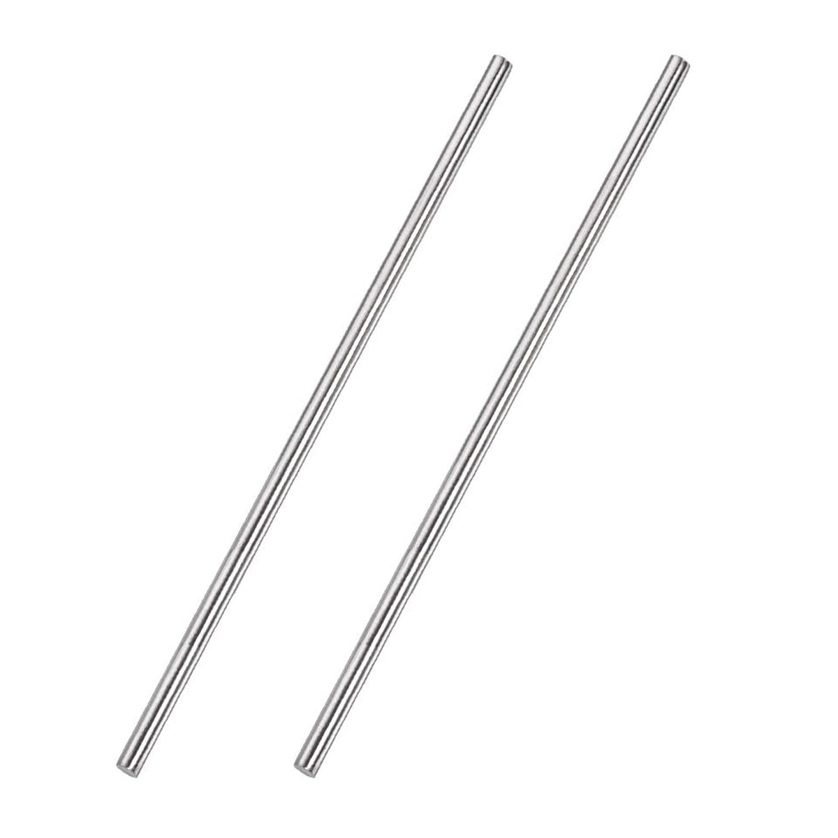 TA-VIGOR 2Pcs 4mm x 200mm Stainless Steel Round Rods, Metal Solid Round Shaft Rods Lathe Bar Stock for DIY Crafts Car Helicopter Airplane Model