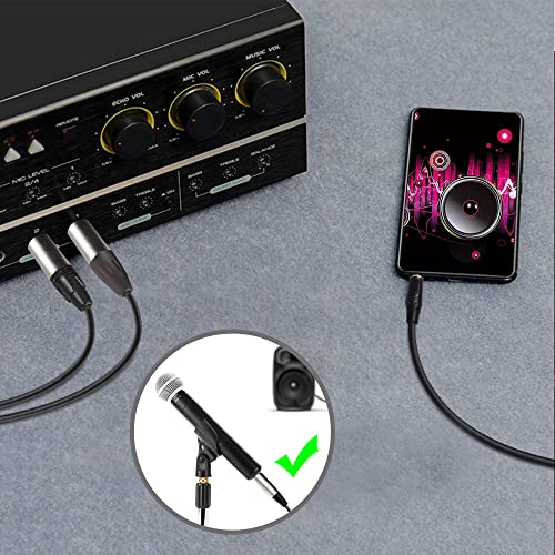 XMSJSIY 4Pin Mini XLR Connector TA4F Adapter Female Plug Mic Microphone Audio Connector,Mini XLR Cable Ends Replacement F-Plug Audio Socket-4PCS