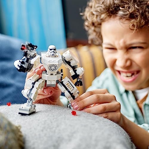 LEGO Star Wars Stormtrooper Mech Set, Buildable Action Figure Model with Jointed Parts, Minifigure Cockpit and Large Stud-Shooter, Collectible Toy for Kids Aged 6 and Up 75370