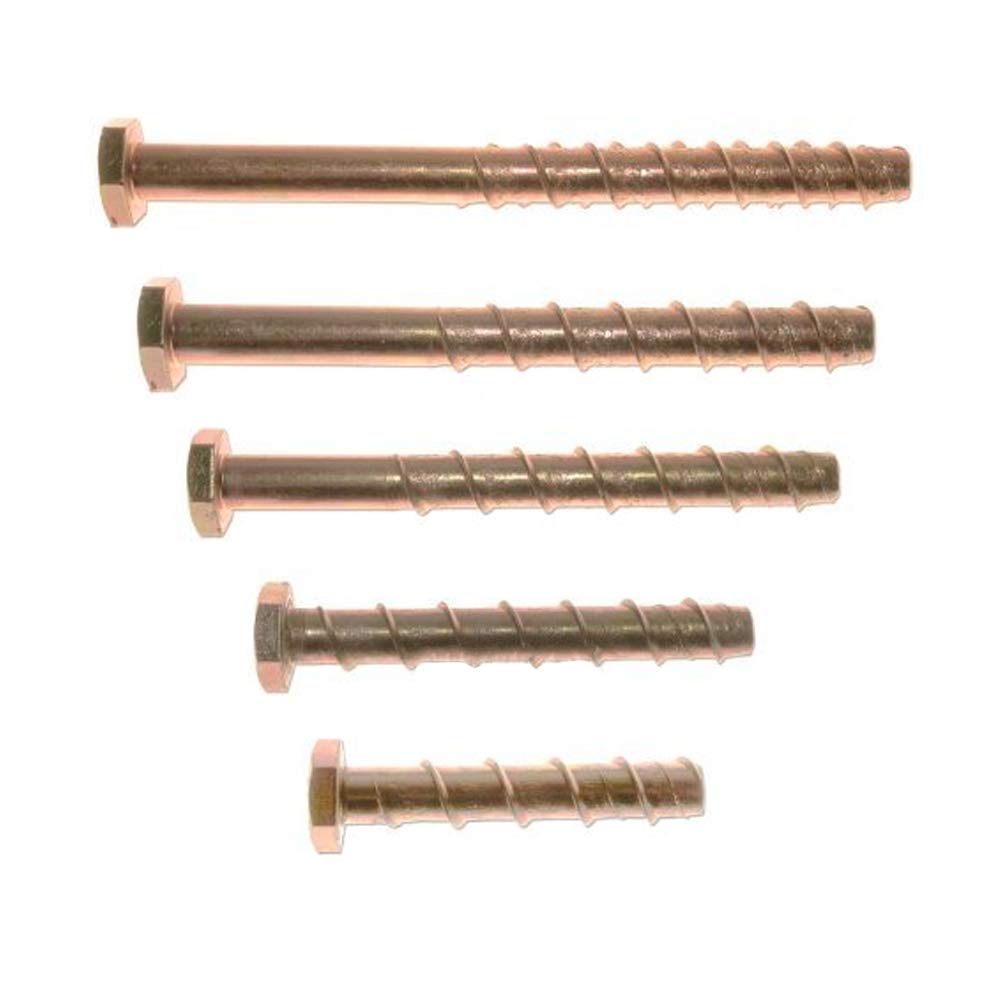 10 x 100mm M8 Concrete Self Tapping Anchor, Bolt/Screw, with a hex Head, Fixes to Brick, Stone, Masonry & Marble etc...