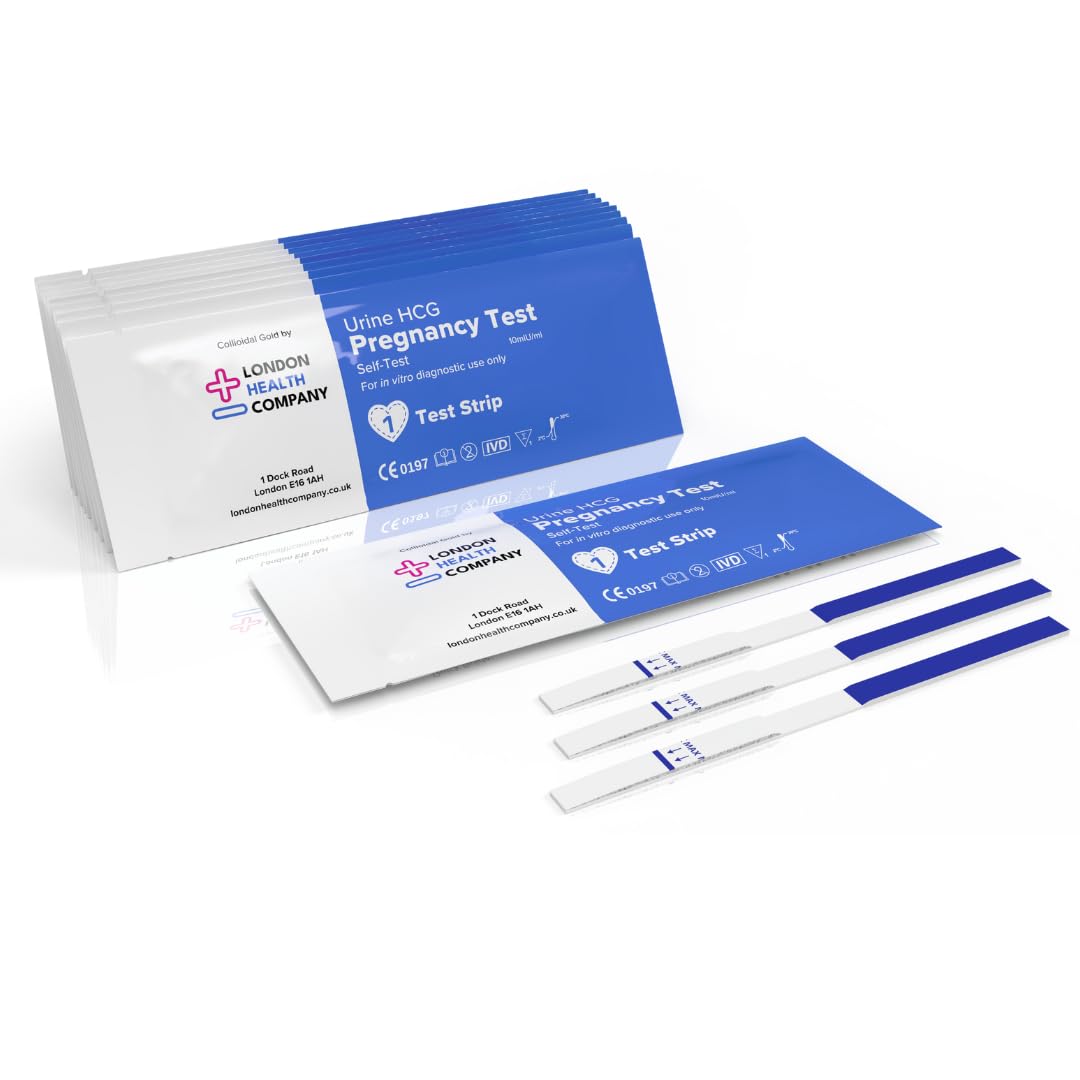 Pregnancy Test Strips (10 MIU/ml HCG Sensitivity) for Early Detection (30)