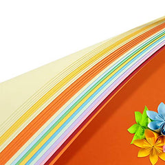 Coloured Card A4, Coloured Paper (Pack of 100 Sheets) 230gm, 20 Assorted Colours Handmade Origami Paper, Craft a4 Card