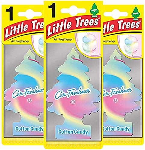 MAGIC TREE  inchesLITTLE TREE inches COTTON CANDY FRAGRANCE CAR AIR FRESHENERS PACK OF 3