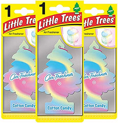 MAGIC TREE  inchesLITTLE TREE inches COTTON CANDY FRAGRANCE CAR AIR FRESHENERS PACK OF 3