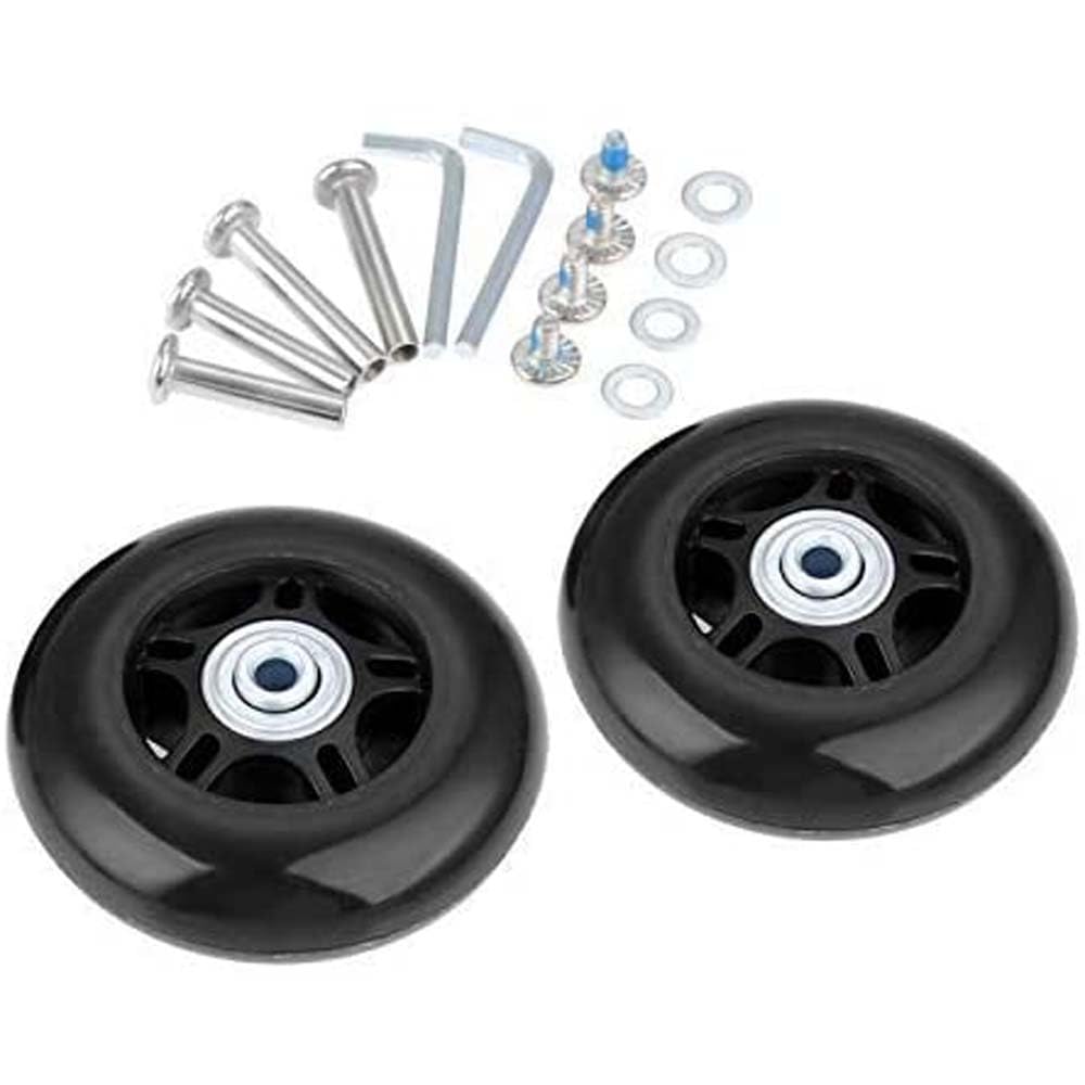 Lovetao Luggage Suitcase Wheels Replacement Kit 40x18mm/1.57 inchesx0.71 inches w/ABEC 608zz Inline Outdoor Skate Replacement Wheels, Set of (2) Wheels (OD:40 W:18 ID:6 Axles:30&35