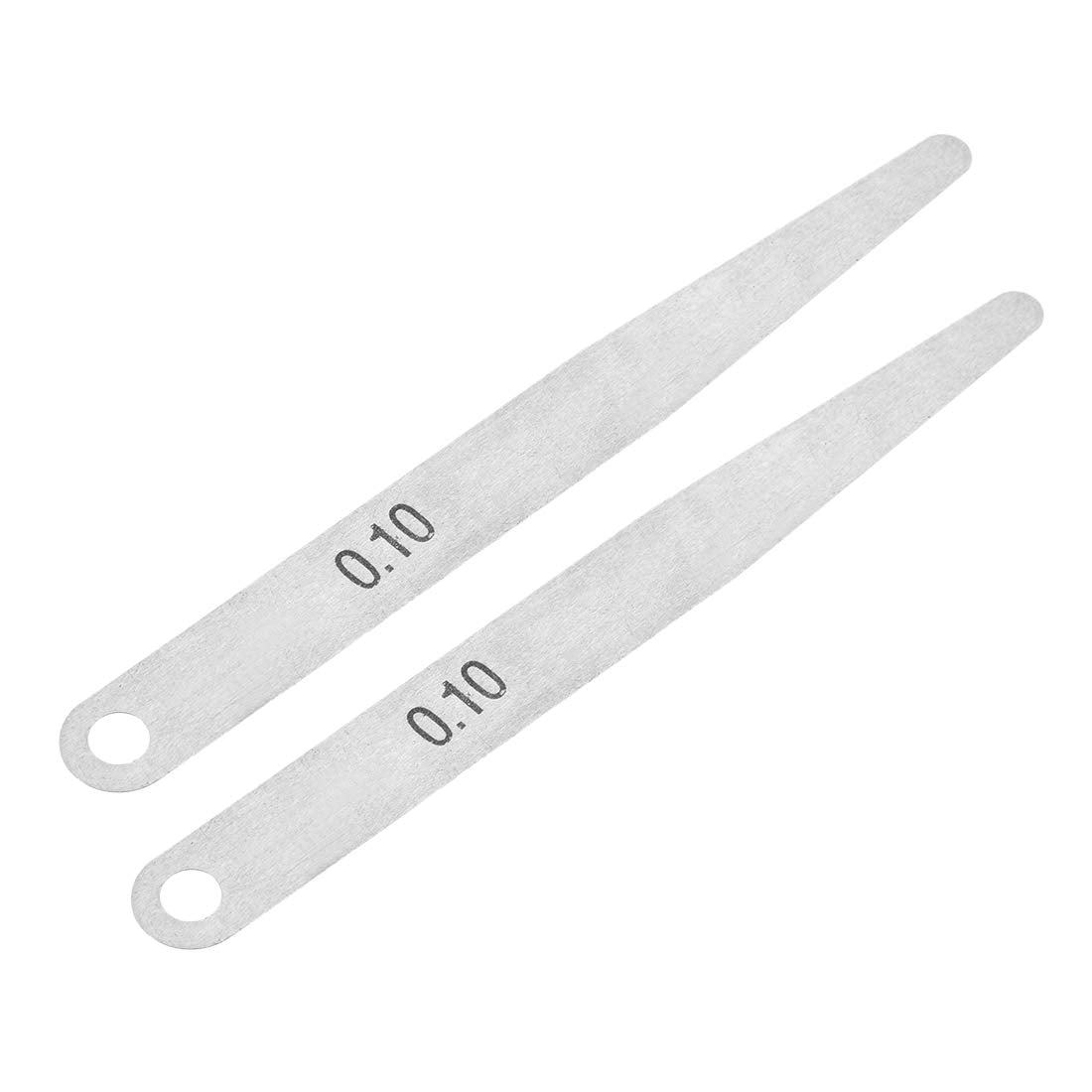 sourcing map Metric Thickness Feeler Gauge 0.1mm Stainless Steel Measuring Tool for Gap Width 2pcs