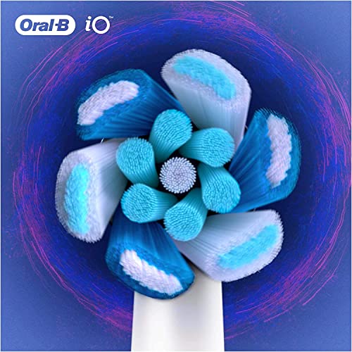 Oral-B iO Ultimate Clean Electric Toothbrush Head, Twisted & Angled Bristles for Deeper Plaque Removal, Pack of 4 Toothbrush Heads, White