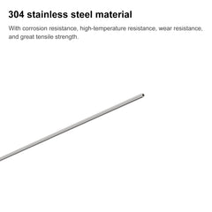 sourcing map 304 Stainless Steel Capillary Tube, OD 0.4mm x 0.1mm Wall Thick 250mm Length Metal Tubing for Industry Machinery, 3Pcs