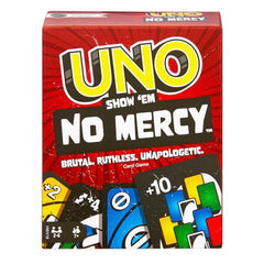 UNO Show ‘em No Mercy Card Game for Kids, Adults & Family Parties and Travel With Extra Cards, Special Rules and Tougher Penalties., HWV18