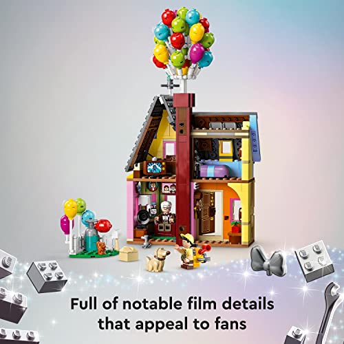 Disney and Pixar ‘Up’ House Buildable Toy with Balloons, Carl, Russell and Dug Figures, Collectible Model Set, Disney's 100th Anniversary Series, Iconic Gift Idea, Multicolor