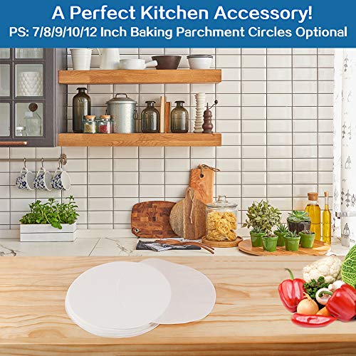 7 Inch Baking Parchment Circles, Set of 100, 8/9/10/12inch Parchment Circles Available, Round Parchment Papers for Springform Cake Tin, Round Cake Tin and More