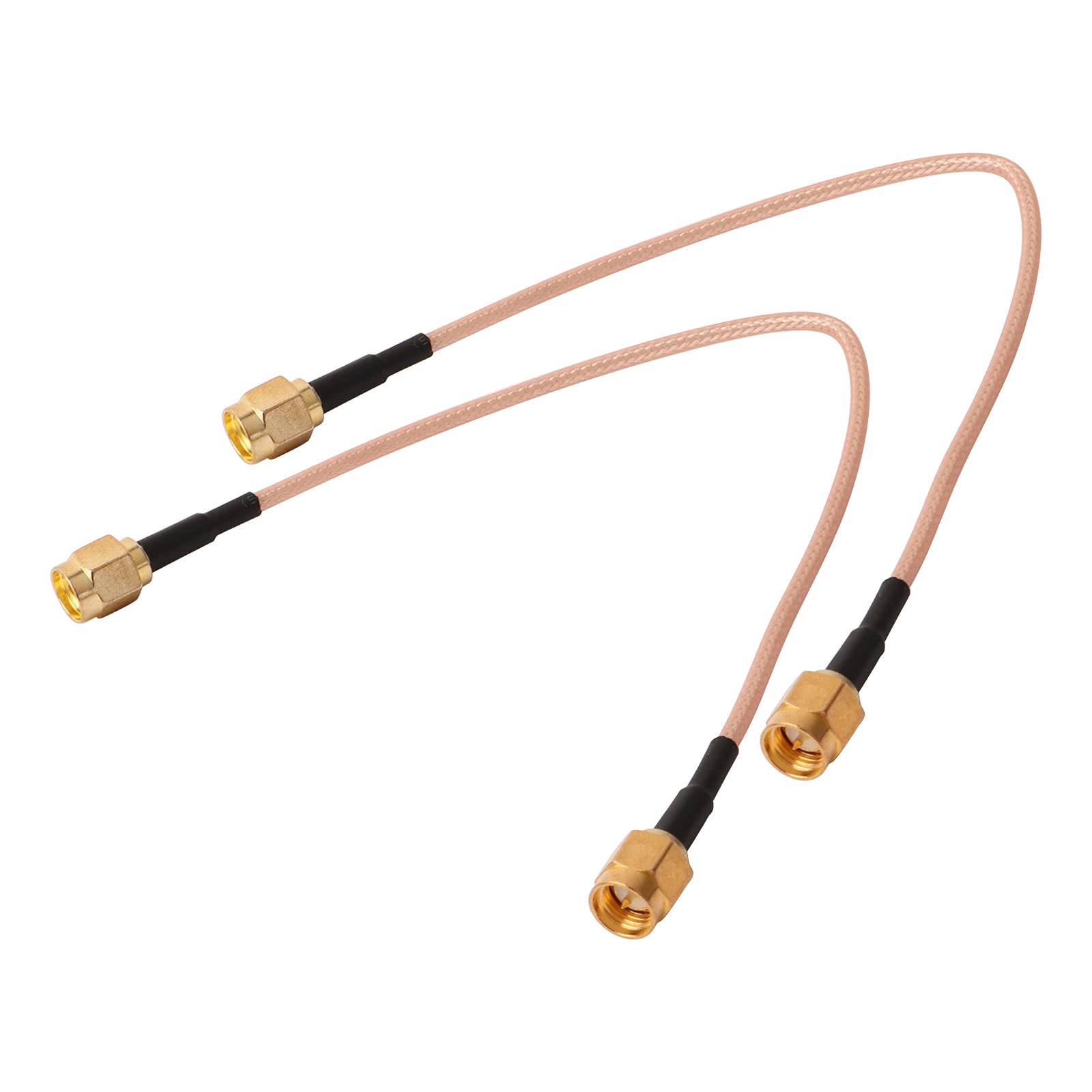 æ— å“ç‰Œ RG-316 SMA Connector Extension Cable, SMA Male to Male Coaxial Antenna Cable Adapter for WiFi Wireless Pigtail Jumper (2PACK)