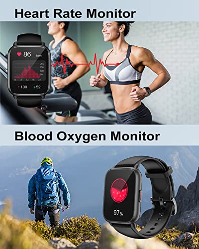 RUIMEN Smart Watch Answer Dial Call,Smart Watches for Women Men HD Touch Screen Fitness watch with SpO2-Monitor Heart Rate Sleep Monitor Pedometer Watch Multi Sports Mode for Android iOS