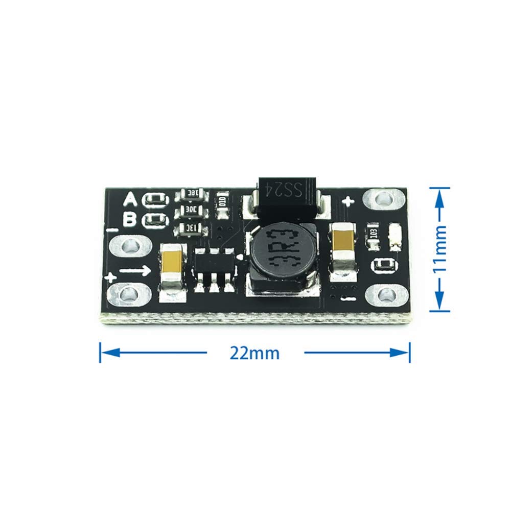 Fasizi 10PCS Multifunctional DIY Mini DC-DC Lithium Battery Boost Module Step Up Board Converter 3.7V to 12V Voltage Regulator Adjust 5V/8V/9V LED Indicator