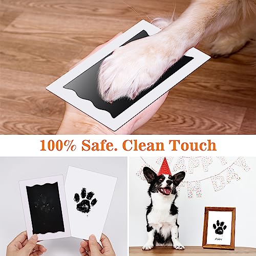 Nabance Baby Handprint and Footprint Kit, Paw Print Kit for Dogs & Cats, 4 Inkless Print Pads, 8 Imprint Cards, Dog Paw Print Kit, Pet Paw Stamp Pads, Pawprint Family Keepsake Kit, Medium Size