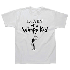 Postees Diary of A Wimpy Kid Inspired by World Book Day Kids T-Shirt (12-13 Years) White