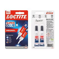 Loctite Universal, Strong All Purpose Super Glue for Repairs, Clear Glue Liquid for Various Materials, Easy to Use Instant Super Glue, 2 x 3g