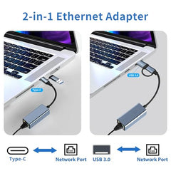 Avigers USB C to Ethernet Adapter 1000 Mbps, USB 3.0 to RJ45 LAN Wired Network 10/100/1000 Gigabit Ethernet Adapter for Windows XP, MAC OS, Linux, VISTA 7 8 10 11, Tablet, Laptop, Game Console, etc