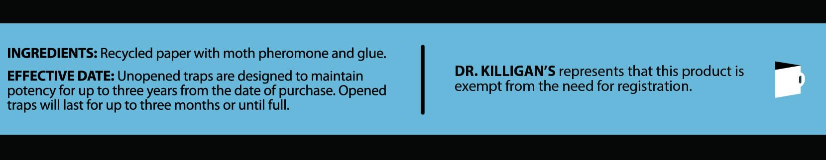 Dr. Killigan's Premium Pantry Moth Traps with Pheromones Prime   Safe, Non-Toxic with No Insecticides   Sticky Glue Trap for Food and Cupboard Moths in Your Kitchen   Organic (6, Blue)