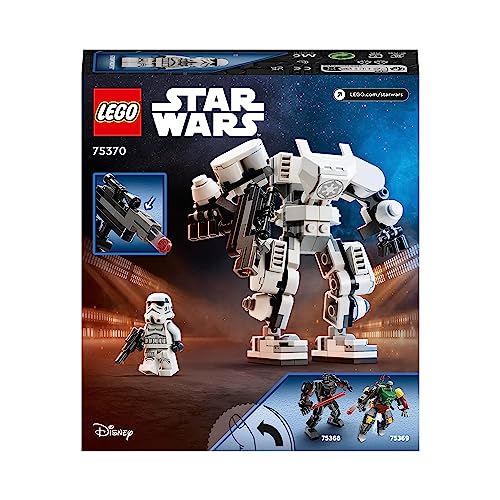 LEGO Star Wars Stormtrooper Mech Set, Buildable Action Figure Model with Jointed Parts, Minifigure Cockpit and Large Stud-Shooter, Collectible Toy for Kids Aged 6 and Up 75370