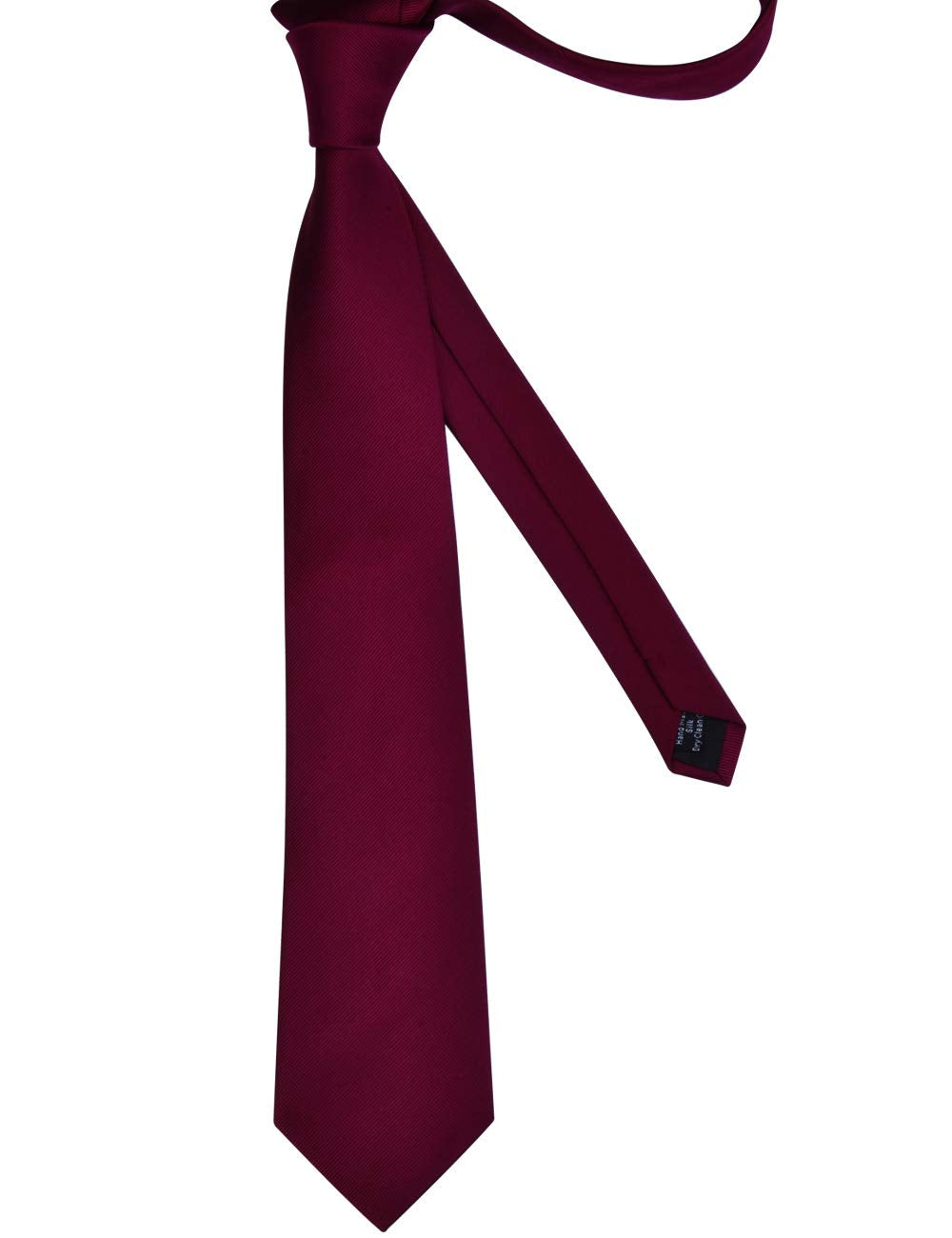 Gusleson 3.15 inches(8cm) Men's Burgundy Tie for Wedding Solid Wine Necktie Ties for Men (UK0791-06)