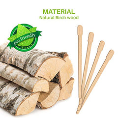 Mibly Wooden Wax Sticks - Eyebrow, Lip, Nose Small Waxing Applicator Sticks for Hair Removal and Smooth Skin - Spa and Home Usage (Pack of 200)