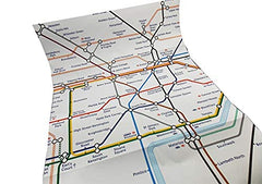 London Underground Tube Map Wrapping Paper and Tags Souvenir Giftwrap