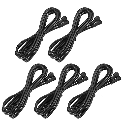 INDARUN 5 pcs 5 pins 1m extension cables for outdoor rgbw led decking light (ONLY LIGHTS)