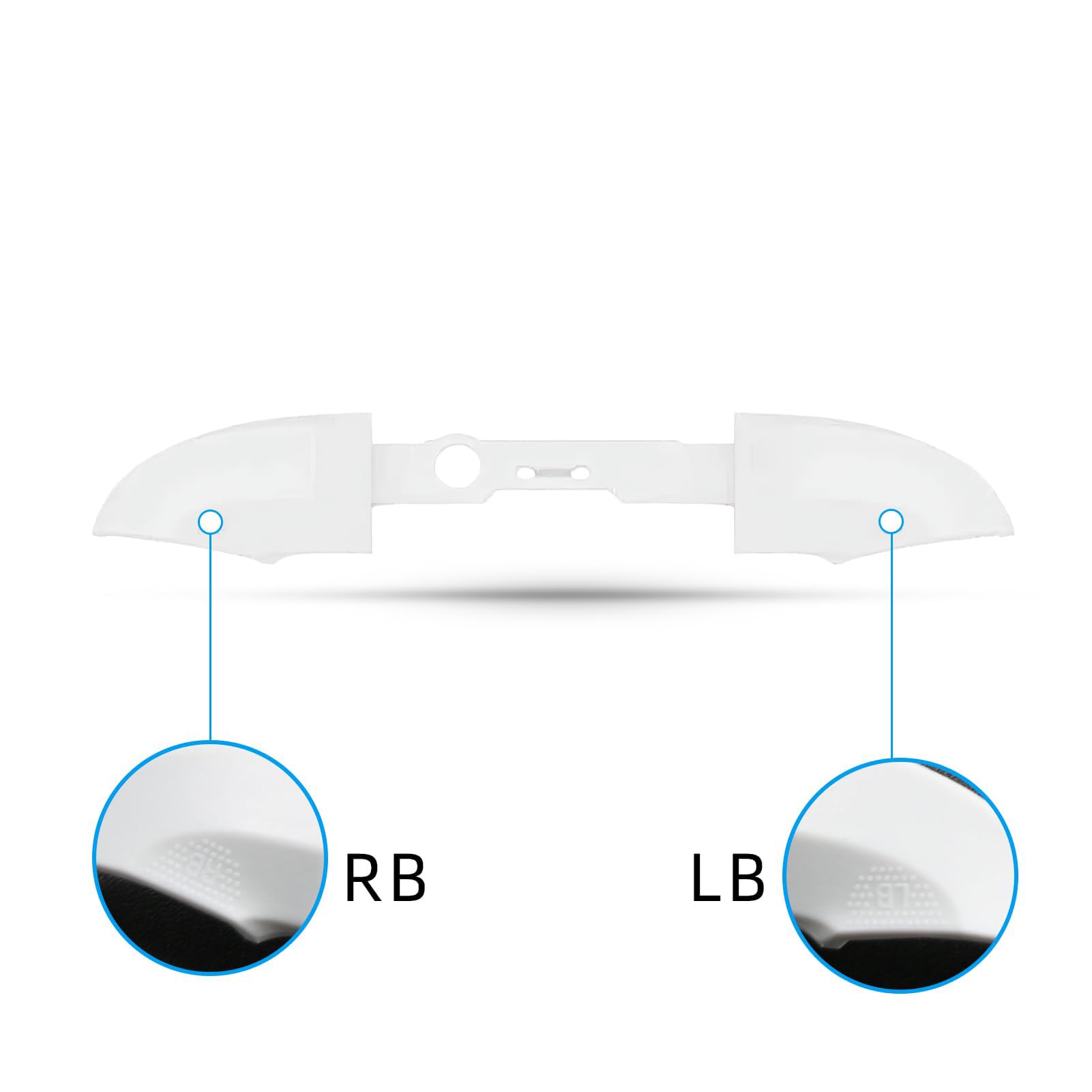 Controller Bumper Replacement Compatible with Xbox Series X/S - White Lb Rb Button Replacement, Shoulder Button Bumper Switch for Xbox Series Accessories