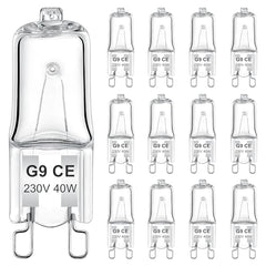 AUZOSL G9 Halogen Bulbs 40W - Bright G9 Light Bulbs (Pack of 12) - Energy Efficient Replacement for G9 40W Bulb - Long-Lasting Lighting Solution