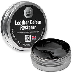 Scratch Doctor Leather Colour Restorer Recolouring Balm Repair Treatment for Faded & Worn Absorbent Leather Furniture, Sofas, Chairs (Black, 50ml)