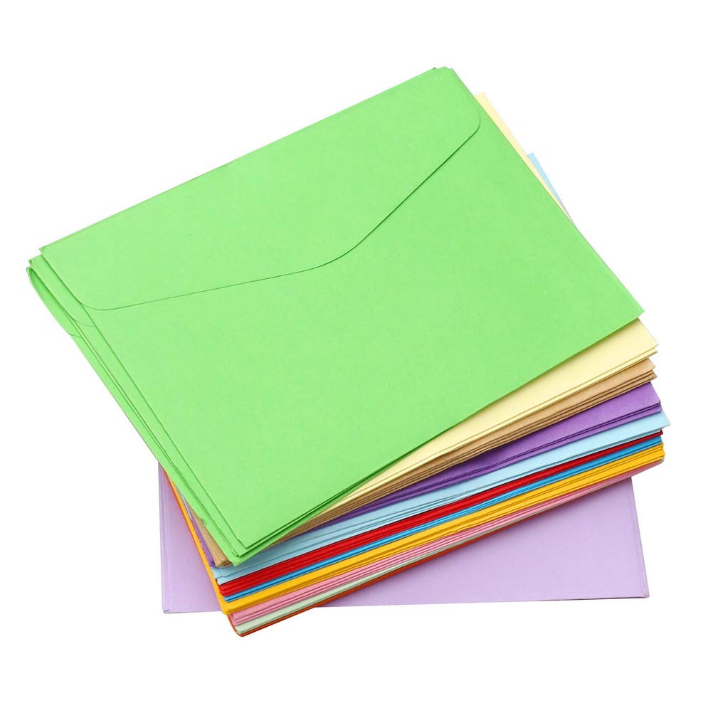 nuoshen 60 pcs Mini Envelopes, Small Coloured Envelopes Multi Color Gift Envelope Thanksgiving Envelopes for Mini Small Gift Cards Tags Birthday Wishes Wedding (11.5 * 8.2CM)