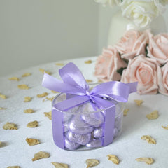 Luxury Milk Chocolate Hearts - For Wedding Favours, Anniversary, and Mothers Day - 30 Lilac Hearts