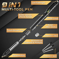 Maqhpu Gifts for Men Dad Gifts, Father's Day Gifts, 9 IN 1 Multi Tool Pen Gadgets for Men Gifts for Dad, Father's Day Gifts from Daughter/Son, Birthday Gifts for Him/Men, Grandad Fathers Day Presents