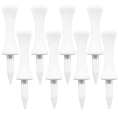 FINGER TEN Golf Tees Plastic Castle White Small Long Step Down Unbreakable Reusable Value 30 Pack, Tee Professional Height Control 2 3/4, 2 1/4, 2,1 3/4,1 1/2, 1 1/4 inch Bulk (30 Pack 2 inches in White)