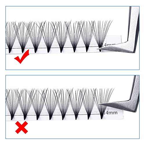 Premade Fans Eyelash Extension 14D D Curl 0.07mm 14mm Pre Fanned Russian Volume Lashes Middle Tap Volume Lash Extensions(14d-0.07-d-14)