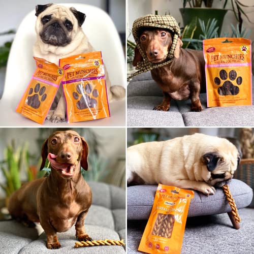 Pet Munchies Duck Dog Training Treats, Grain Free Tasty Bites with Natural Real Meat, Low in Fat 50g (Pack of 2)