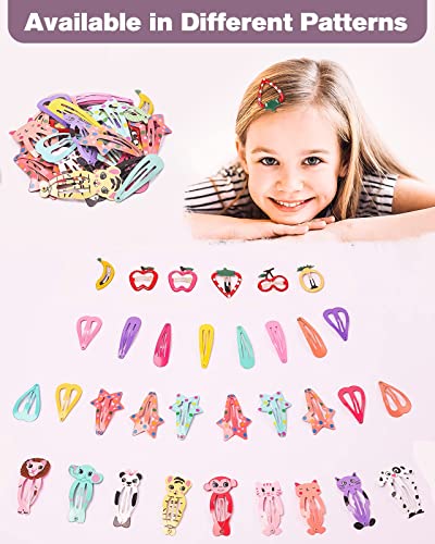 Hair Clips, Lictin 36 Pcs Cute Hair Clips Girl, Mini Metal Snap Hair Clips for Little Girls Baby Kids, Colorful Small Hair Barrettes, Accessories for Fine Hair