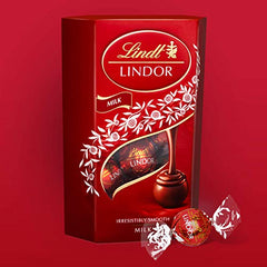 Lindt Lindor Milk Chocolate Truffles Box Large - Approx 26 balls, 337g - Chocolate Truffles with a Smooth Melting Filling - Gift Present or Sharing Box - Father's Day, Birthday, Congratulations