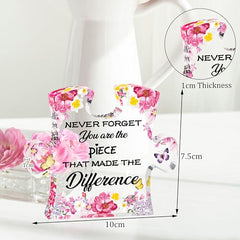 Merclix Leaving Gifts for Colleagues Women Puzzle Piece Acrylic Plaque Retirement Gifts for Women Leaving Presents for Colleagues Inspirational Thank You Gifts for Work Colleagues