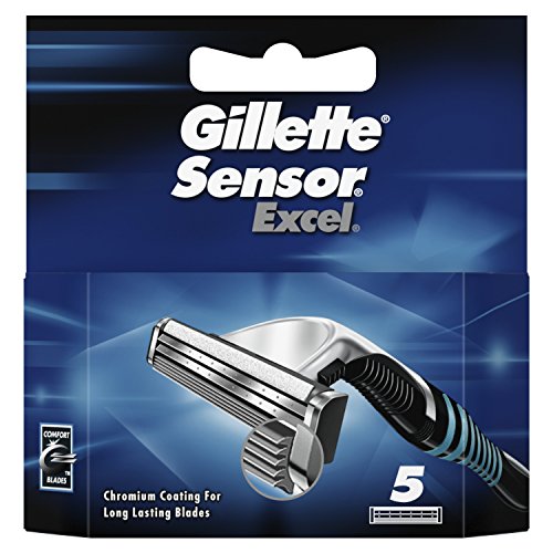 Gillette Sensor Excel Men's Razor Blades, 5 Refills