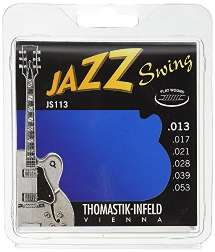 Thomastik Saiten für E-Gitarre Jazz Swing Series Nickel Flat Wound Satz JS113 Medium .013-.053w