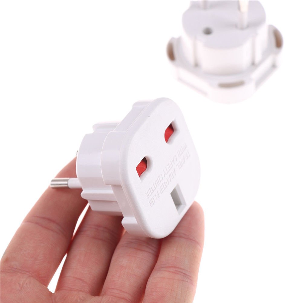 Travel Adapter Plug (UK TO EU, White)